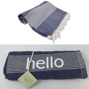 Revolve Hat Attack Autograph Hello Beach Throw Blanket